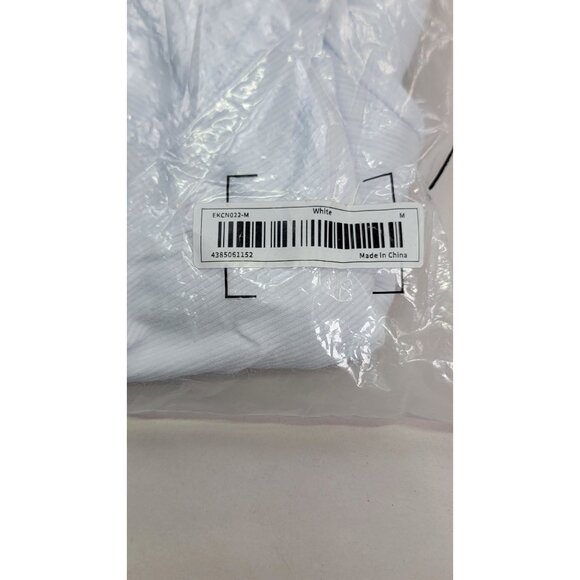 Bodysuit Racerback Sleeveless Tank White Ribbed Womens Medium New in Bag - Picture 5 of 6